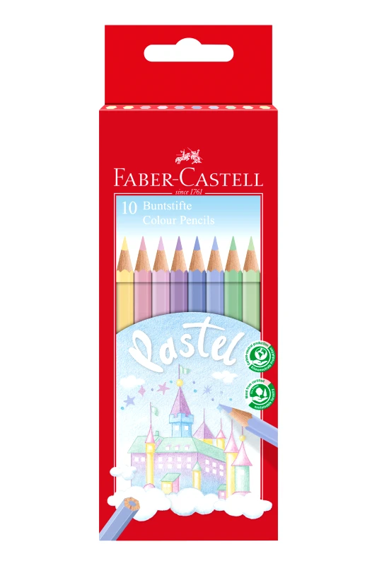 FABER-CASTELL Faber-Castell Ξυλομπογιές παστέλ Σετ των 10 χρωμάτων - 077111211