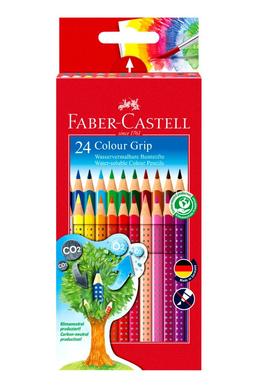 FABER-CASTELL Faber-Castell Ξυλομπογιές Grip σετ των 24 χρωμάτων - 077112424/