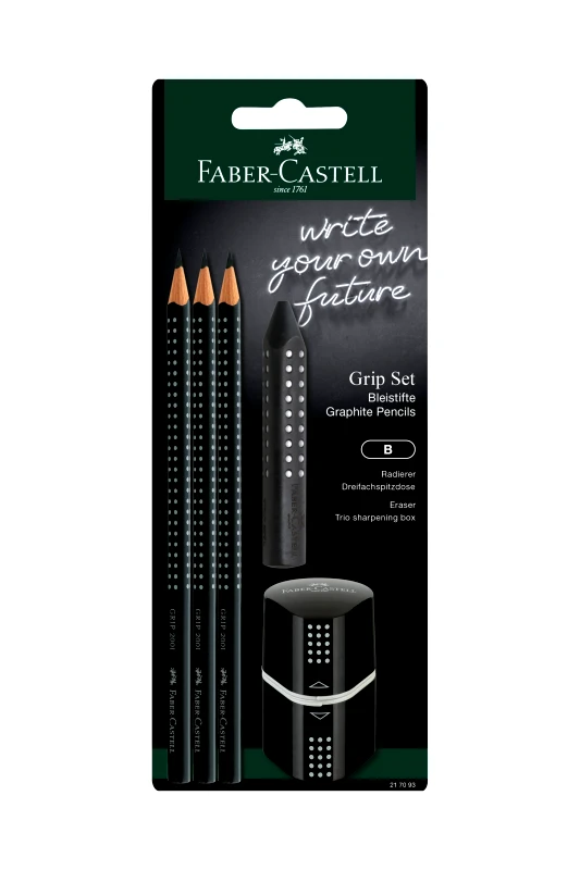 FABER-CASTELL Faber-Castell Σχολικό Σετ Grip Μαύρο - 077217093Π/