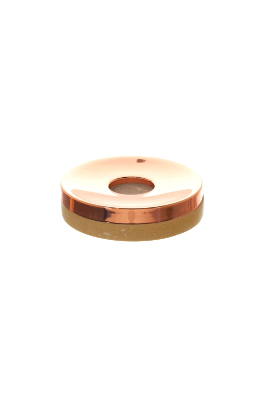 COINCASA Coincasa θήκη σαπουνιού με μάρμαρο και ροζ χρυσό 11 cm - 006588382 * FASUL