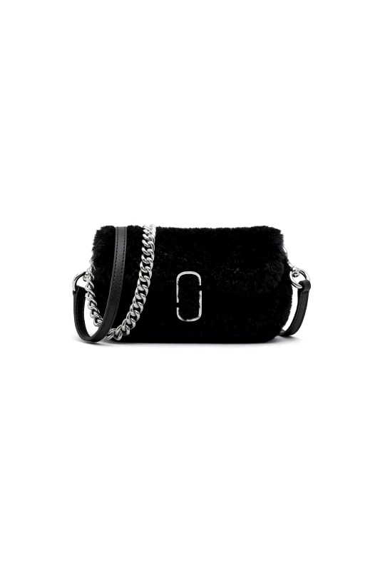 MARC JACOBS Marc Jacobs γυναικεία τσάντα ώμου/crossbody με faux γούνα "The Teddy J Marc Mini" - 2F3HSH042H02 Μαύρο