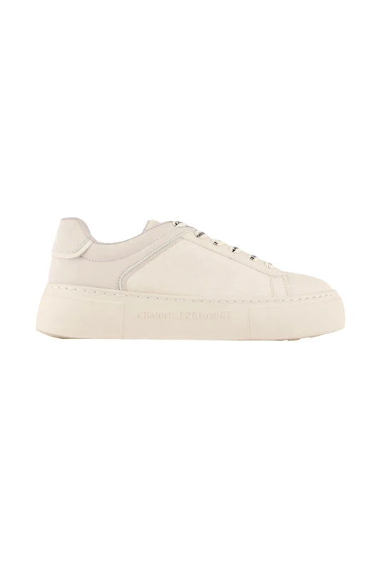 ARMANI EXCHANGE Armani Exchange γυναικεία sneakers με κορδόνια - XDX133XV725 Κρέμ