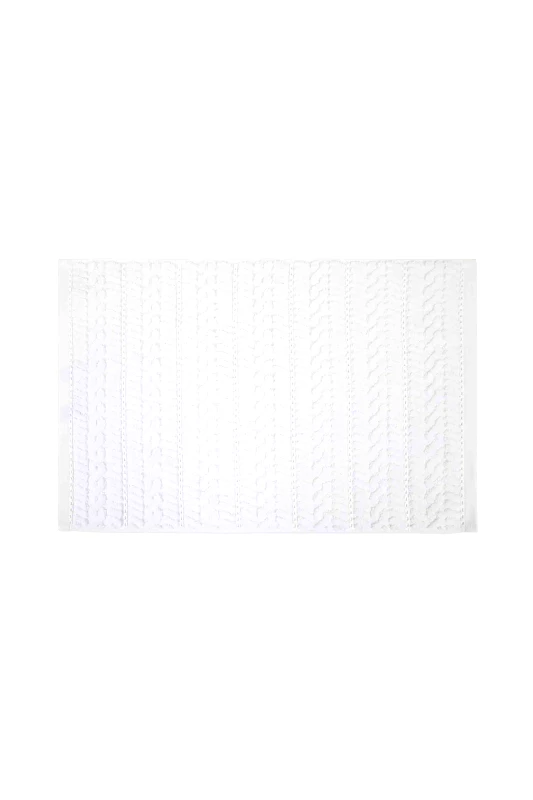 COINCASA Coincasa πετσέτα προσώπου με ανάγλυφο κέντημα 100 x 60 cm - 007359614 Λευκό