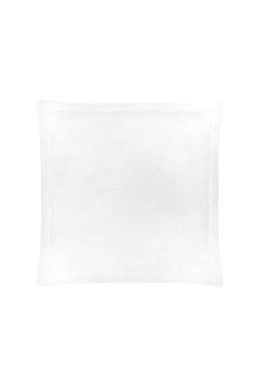 COINCASA Coincasa διακοσμητικό μαξιλάρι Jacquard με floral σχέδιο 60 x 60 cm - 007079970 Λευκό