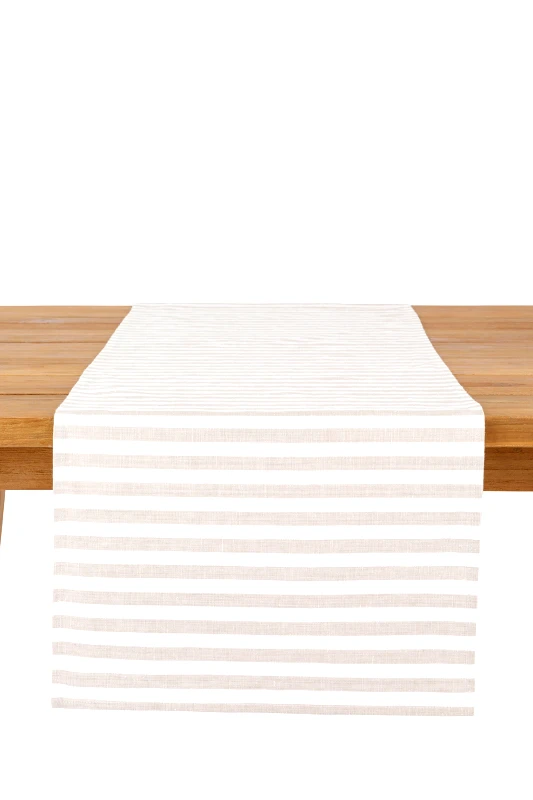 COINCASA Coincasa ράνερ με ριγέ σχέδιο "Righe" 40 x 140 cm - 007219277 Μπεζ