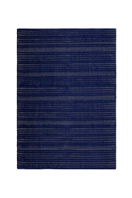 COINCASA Coincasa χαλί με ριγέ μοτίβο μονόχρωμο 210 x 150 cm - 007256396 Μπλε Σκούρο