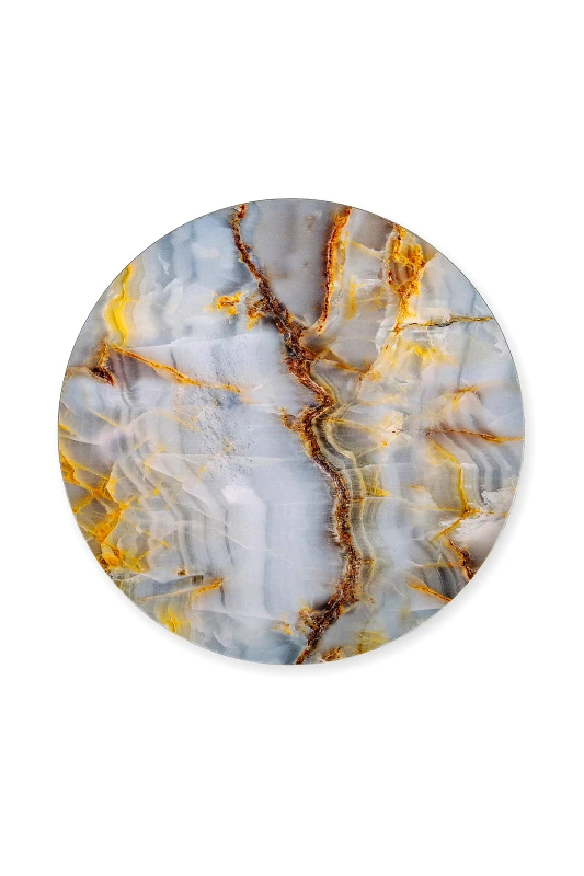 COINCASA Coincasa πλαστική πιατέλα σερβιρίσματος με marble effect 33 cm - 007240506 Γκρι