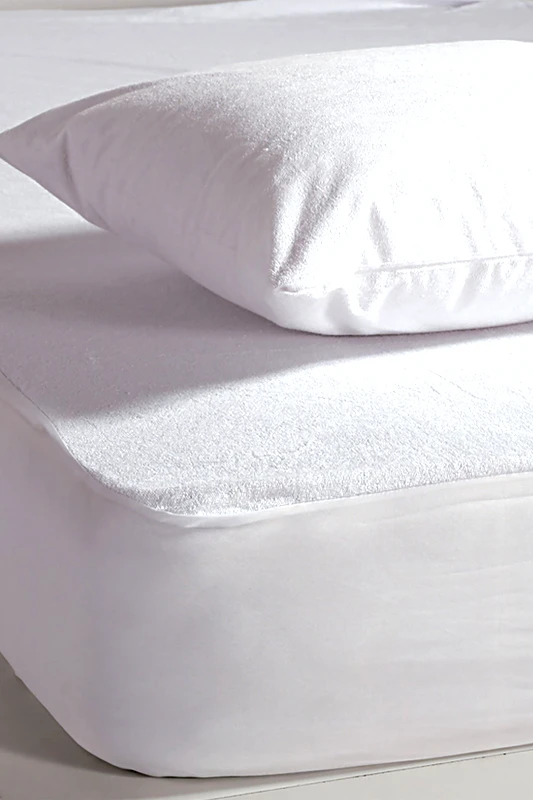 NEF-NEF HOMEWARE NEF-NEF αδιάβροχο προστατευτικό στρώματος πετσετέ διπλό 140 x 200 + 30 cm - 017151 Λευκό