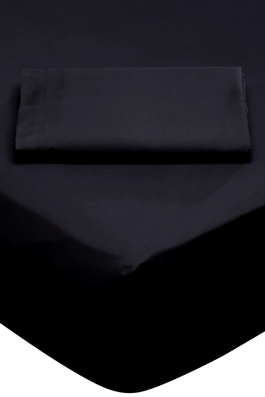 DAS HOME Das home ημίδιπλο σεντόνι μονόχρωμο με λάστιχο (1015) 120 x 200 + 35 cm - 422410041015 Μαύρο