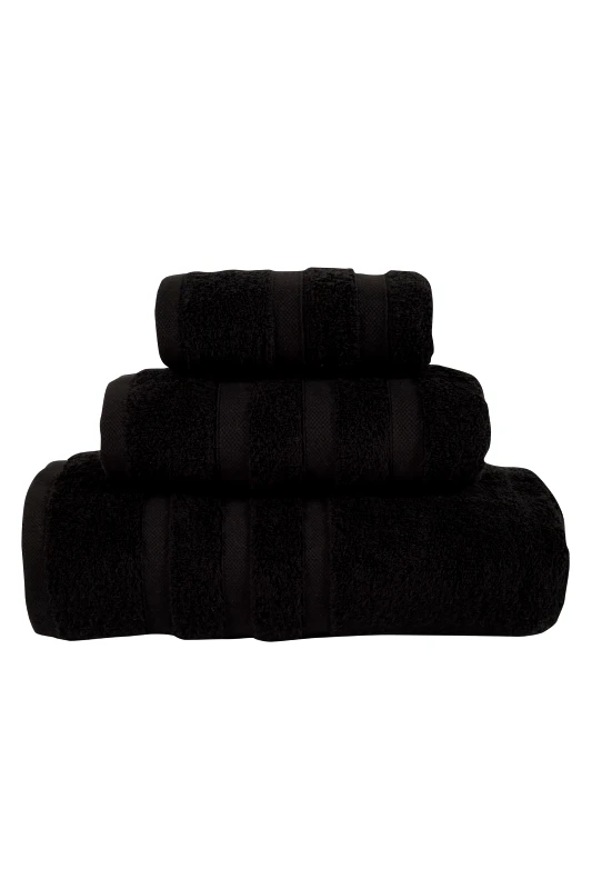 DAS HOME Das Home πετσέτα σώματος μονόχρωμη με ανάγλυφο σχέδιο "Prestige" 80 x 150 cm - 467801501173 Μαύρο