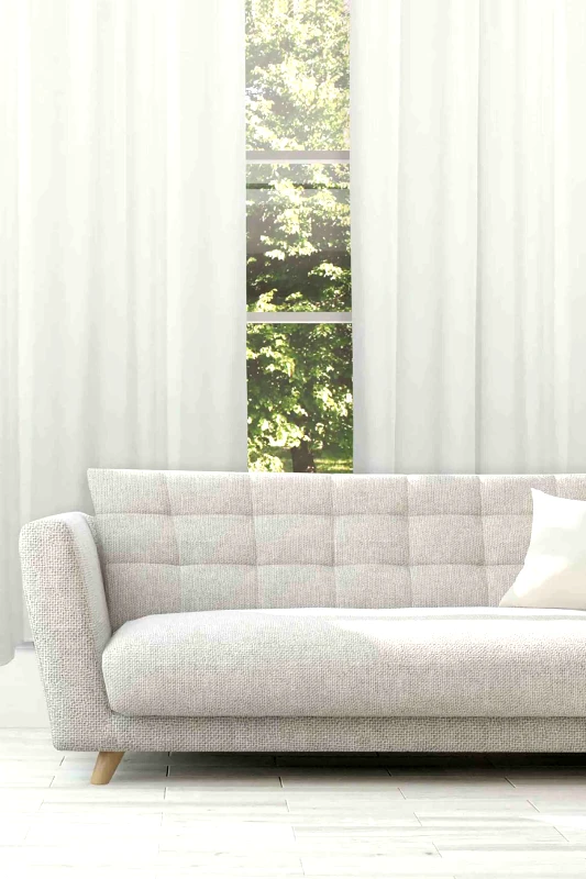 DAS HOME Das Home κουρτίνα μονόχρωμη με κρίκους "2233" 140 x 270 cm - 420142702233 Λευκό