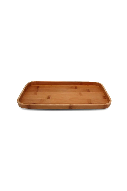 COINCASA Coincasa διακοσμητικός δίσκος από bamboo 2 x 30 x 15 cm - 006709062 Καφέ