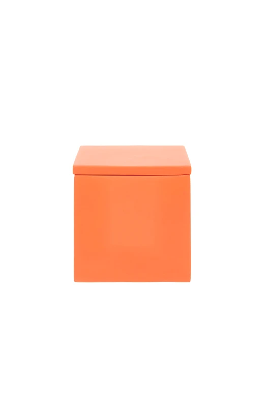 COINCASA Coincasa θήκη για βαμβάκι με καπάκι 8 x 8 x 8 cm - 007089294 Πορτοκαλί