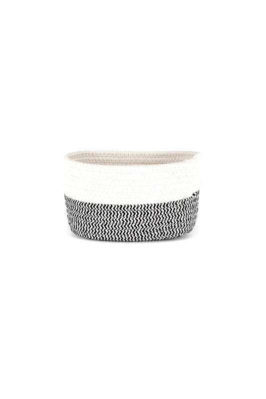 COINCASA Coincasa χειροποίητο καλάθι από σχοινί 12 x 18 x 13 cm - 007249712 Εκρού