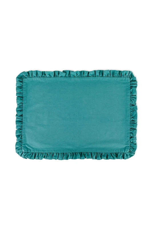 COINCASA Coincasa σουπλά βαμβακερό μονόχρωμο με βολάν 35 x 35 cm - 007215886 Πορτοκαλί