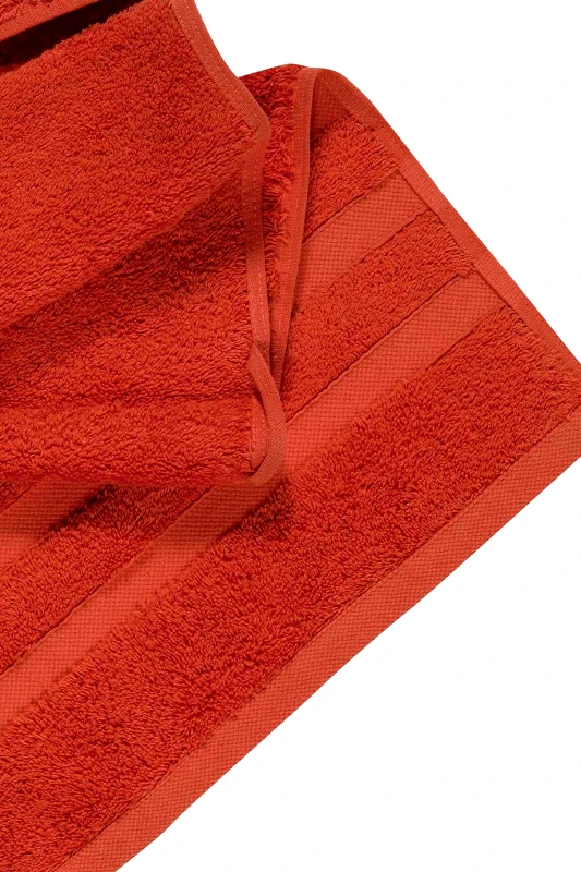 DAS HOME Das Home πετσέτα σώματος μονόχρωμη με ανάγλυφο σχέδιο "Prestige" 80 x 150 cm - 467801501166 Κόκκινο