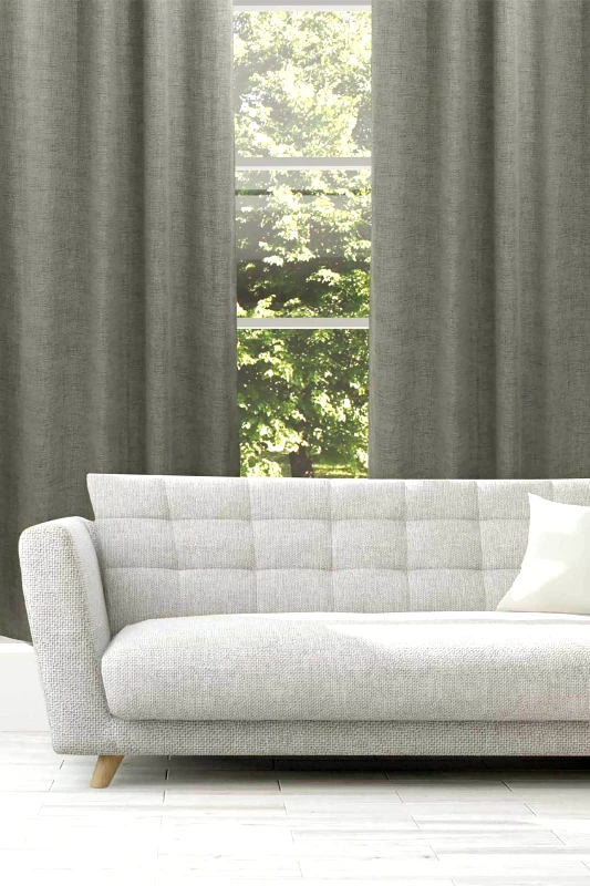 DAS HOME Das Home κουρτίνα μονόχρωμη με κρίκους "2236" 140 x 270 cm - 420142702236 Γκρι