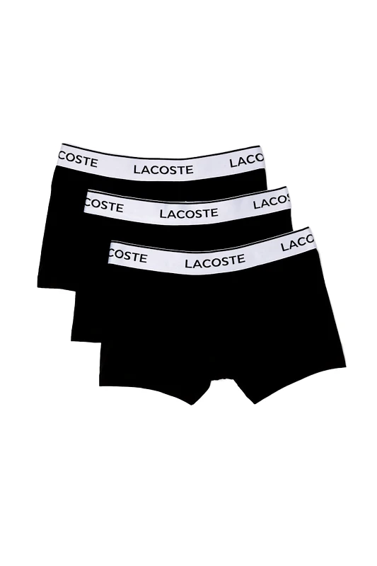 LACOSTE Lacoste σετ ανδρικά εσώρουχα trunk με logo print (3 τεμάχια) - 5H8385 Μαύρο