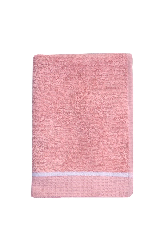 NEF-NEF βρεφική πετσέτα χεριών με ριγέ λεπτομέρεια 30 χ 40 cm - 028088 Ροζ φωτογραφία