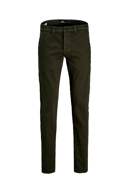 JACK & JONES JACK & JONES ανδρικό τζιν παντελόνι πεντάτσεπο Slim Fit "Glenn Icon" - 12242355 Χακί