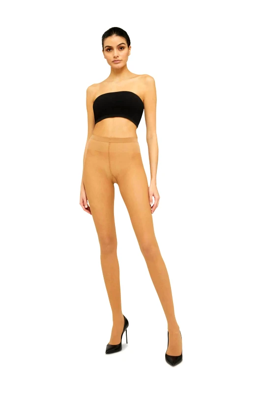 WOLFORD Wolford γυναικείο καλσόν με σατέν υφή μονόχρωμο - 18267 Μπεζ