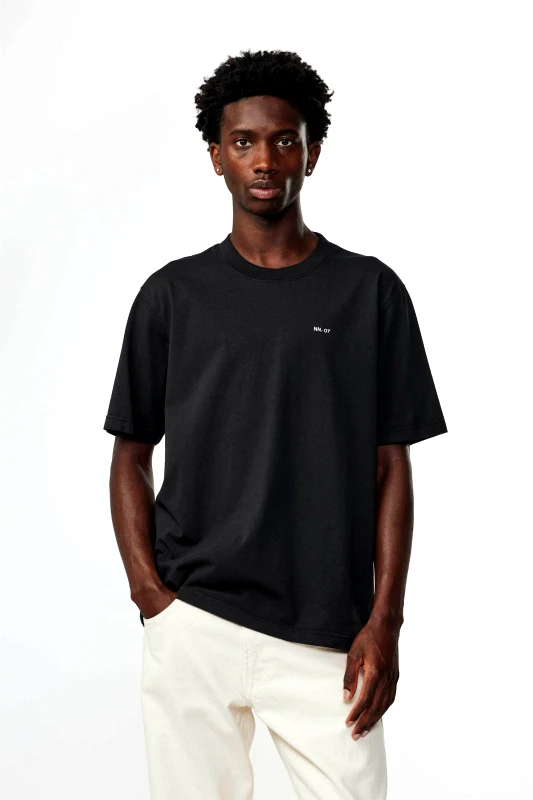 NN.07 NN.07 ανδρικό T-shirt με logo print Regular Fit "Adam 3209" - 2363209248 Μαύρο