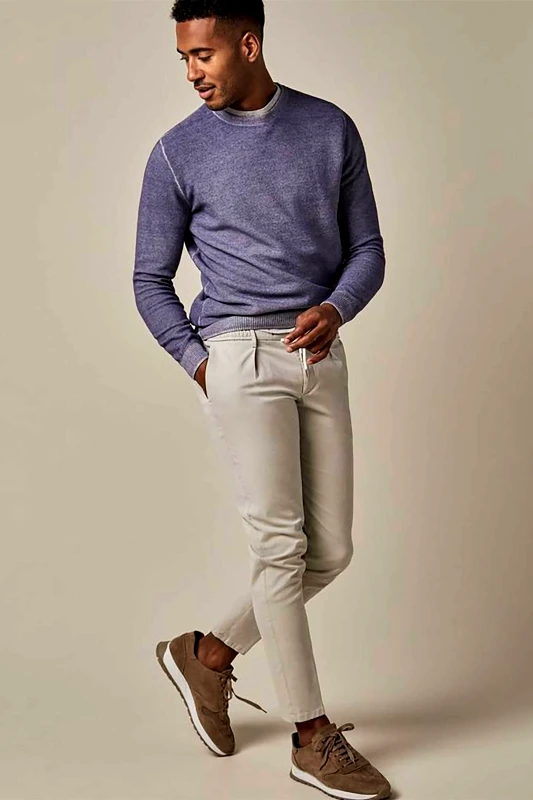 PROFUOMO Profuomo ανδρικό casual παντελόνι Slim Fit - PP2Q00001B Μπεζ