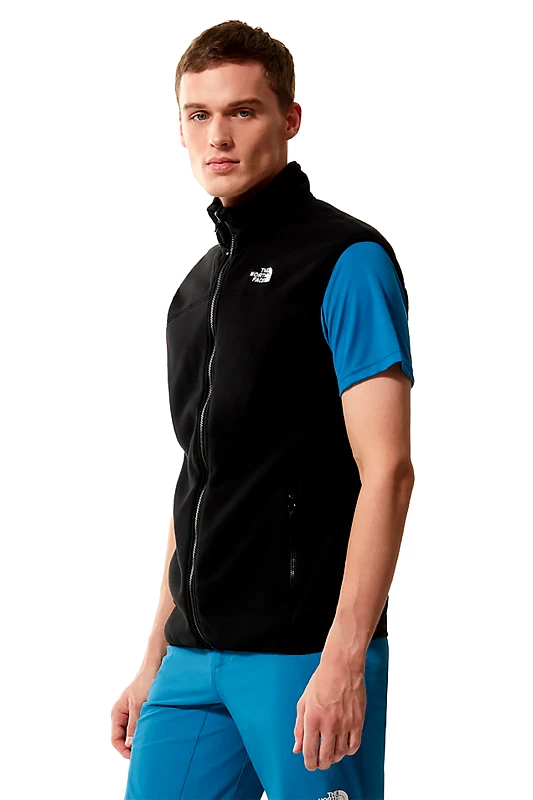 THE NORTH FACE The North Face ανδρικό fleece jacket αμάνικο με κεντημένο λογότυπο "100 Glacier Gilet" - NF0A7SSLJK31 Μαύρο