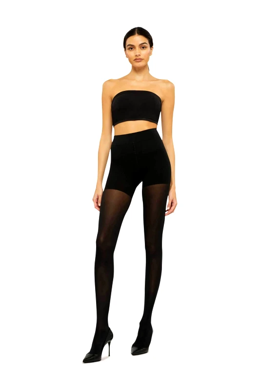 WOLFORD Wolford γυναικείο καλσόν μονόχρωμο με ματ υφή - 14669 Μαύρο