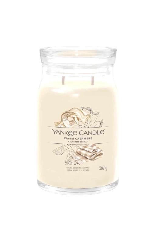 YANKEE CANDLE Yankee Candle αρωματικό κερί σε γυάλινο δοχείο large "Signature Warm cashmere" - 1701379E