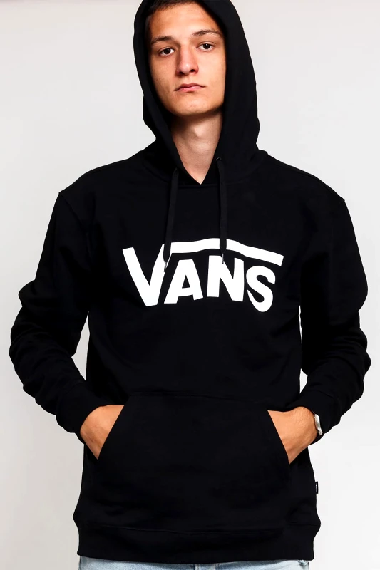VANS Vans ανδρικό φούτερ με κουκούλα και μεγάλο logo print - VN0A456BY281 Μαύρο