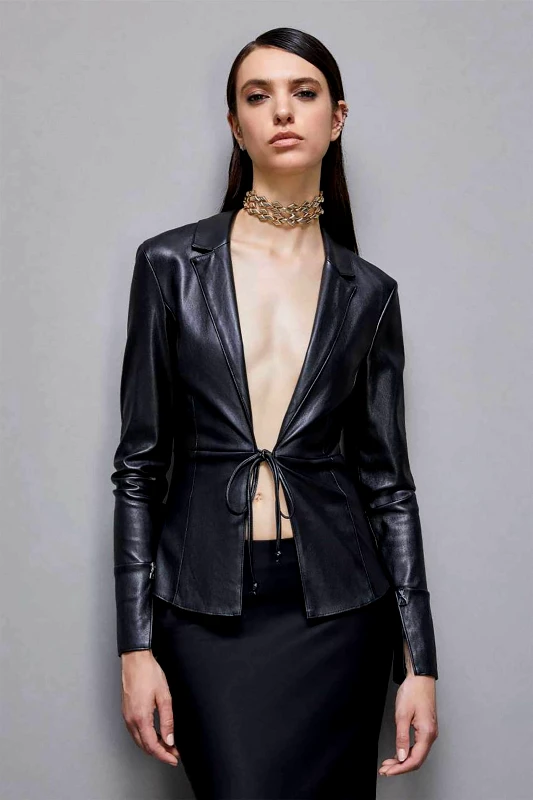 PATRIZIA PEPE Patrizia Pepe γυναικείο overshirt με μεταλλικό λογότυπο - 8C0733E005 Μαύρο