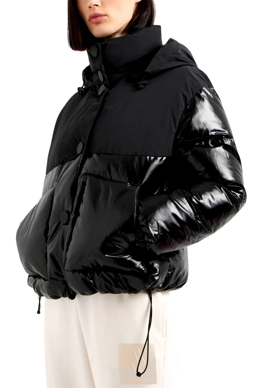 ARMANI EXCHANGE Armani Exchange γυναικείο μπουφάν με αποσπώμενη κουκούλα - 6DYB05YN1UZ Μαύρο