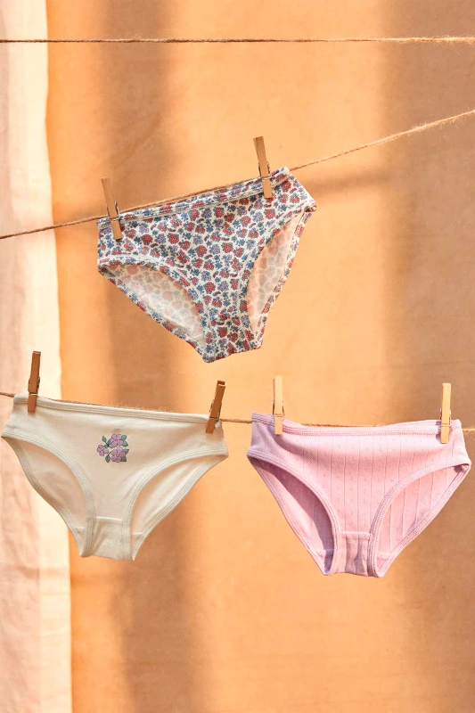 DPAM DPAM σετ παιδικά εσώρουχα για κορίτσια "Multicolor Flowers" - 346901 Ροζ
