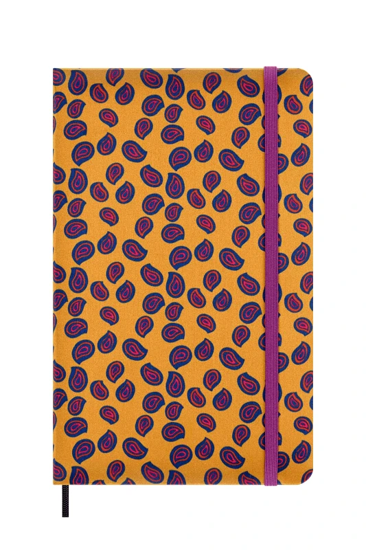 MOLESKINE Moleskine σημειωματάριο με contrast print "Silk Notebook Ruled Large" Κίτρινο - QP060M2SILK