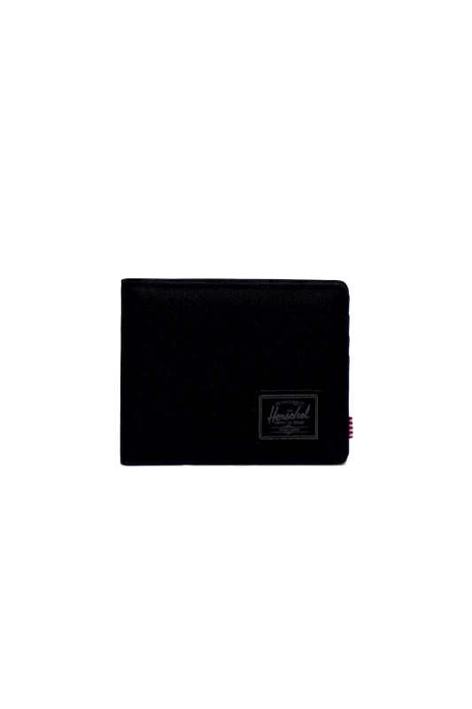 HERSCHEL Herschel unisex πορτοφόλι μονόχρωμο με logo patch και logo label "Roy" - 66UACL01015 Μαύρο