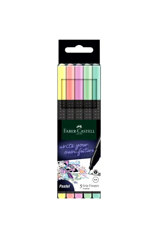 FABER-CASTELL Faber-Castell σετ στυλό με λεπτή μύτη "Grip Finepen Pastel 0.4 mm" - 077151602