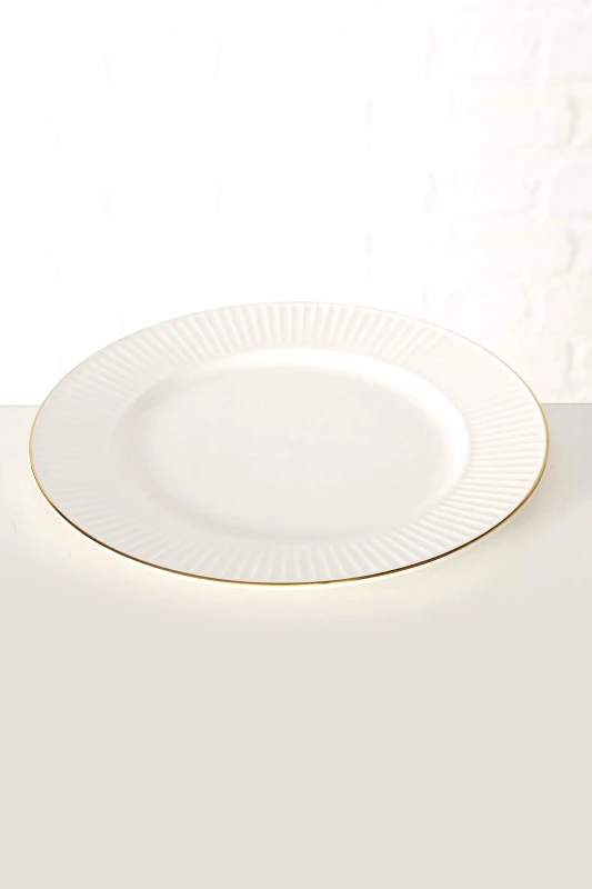 DOMUS HOMUS DOMUS HOMUS πορσελάνινο πιάτο φρούτου με χρυσή ρίγα "Kelly" 20 cm - 20-25-242