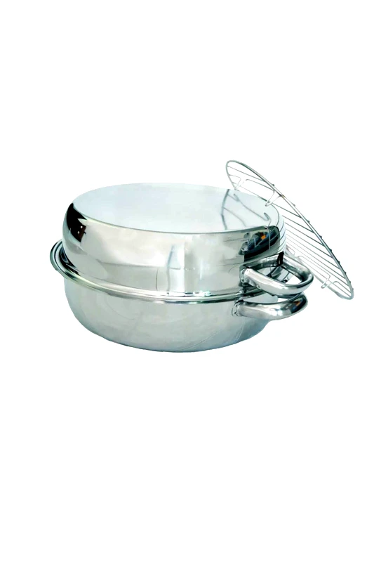 COOK SHOP Cook-Shop ανοξείδωτη γάστρα στρογγυλή με σχάρα 30 cm - 87.A130