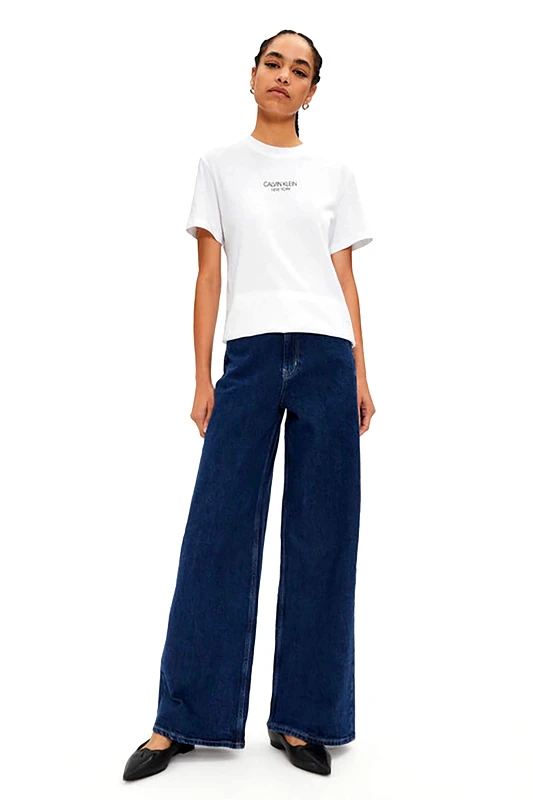 CALVIN KLEIN Calvin Klein γυναικείο τζιν παντελόνι πεντάτσεπο Wide Leg - K20K207598 Denim Blue