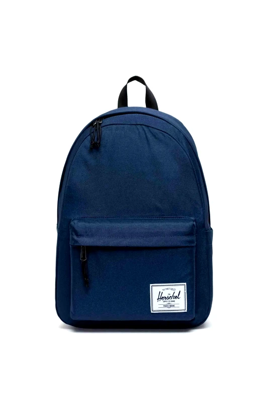 HERSCHEL Herschel unisex backpack μονόχρωμο με contrast logo print "Classic XL" 26 L - 66UBCL01679 Μπλε Σκούρο