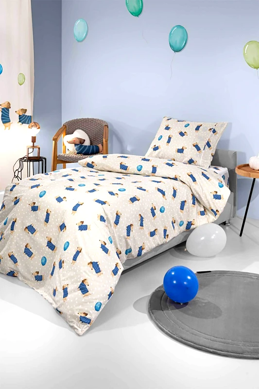 SAINT CLAIR PARIS Saint Clair Paris σετ παιδικά σεντόνια και μαξιλαροθήκη "Pet Blue" 3τμχ - 1710092223018