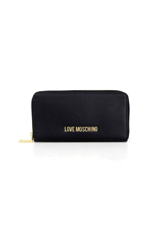 LOVE MOSCHINO Love Moschino γυναικείο πορτοφόλι μονόχρωμο με μεταλλικό λογότυπο - JC5700PP1LLD0 Μαύρο
