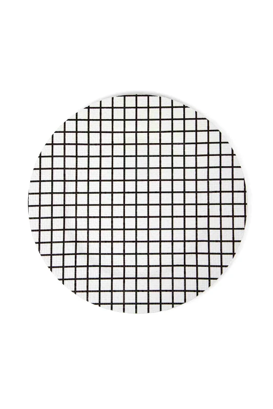 COINCASA Coincasa σουπλά πλαστικό με καρό σχέδιο 33 cm - 007355800 Λευκό
