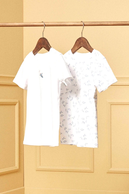 DPAM DPAM σετ παιδικά Τ-shirt "White Space" - 353498 Λευκό