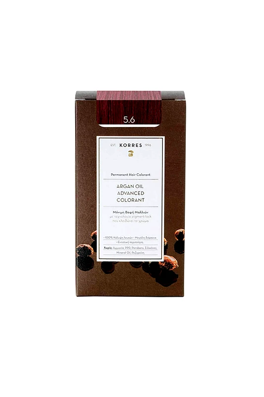 KORRES Korres Argan Oil Advanced Colorant 5.6 Καστανό Ανοιχτό Κόκκινο - 21006631