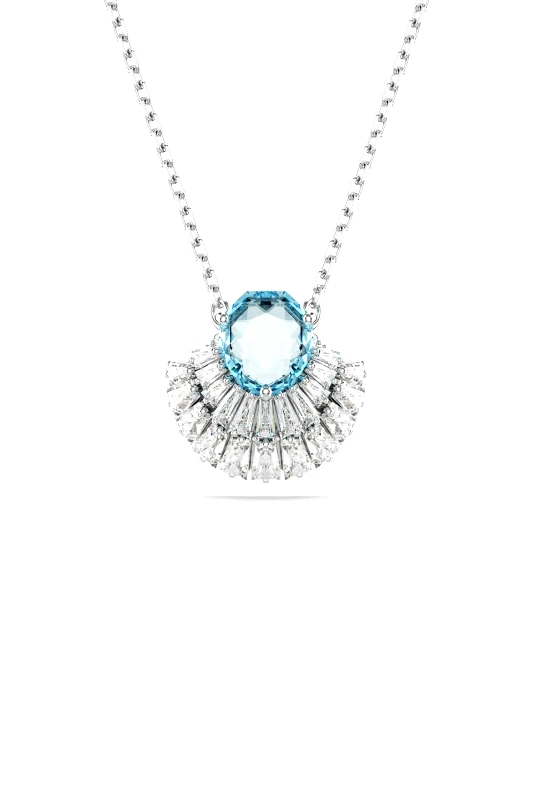 SWAROVSKI Swarovski γυναικείο μενταγιόν κοχύλι, μπλε, επιμετάλλωση ροδίου "Idyllia" - 5689195