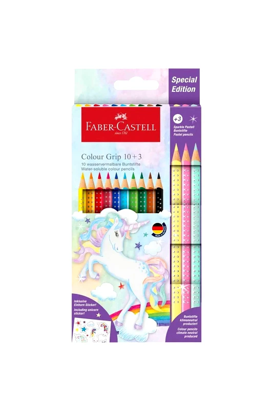 FABER-CASTELL Faber-Castell ξυλομπογιές "Unicorn Colour Grip" 10+3 χρωμάτων - 077201542