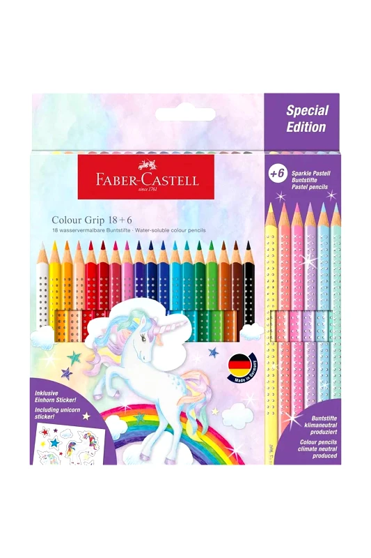 FABER-CASTELL Faber-Castell ξυλομπογιές "Unicorn Colour Grip" 18+6 χρωμάτων - 077201543