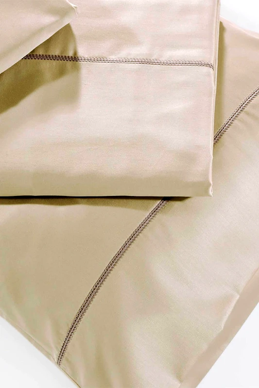 DOWN TOWN HOME DOWN TOWN Home κατωσέντονο ημίδιπλο μονόχρωμο με λάστιχο "250/3 Sand" 125 x 205 + 040 cm - 24-0013